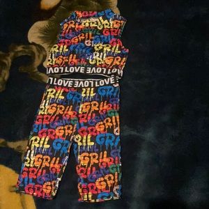 Multi colored kids outfit for girls